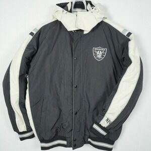 VTG Official Oakland Raiders Jacket Mens Large Black G-lll Apparel NFL Las Vegas